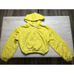 Alo Yoga Stadium Half Zip Hoodie in Yellow Honey Size XS